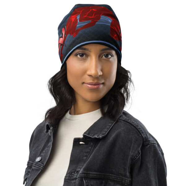 MI Rev Wrestling Print Beanie - Image 14