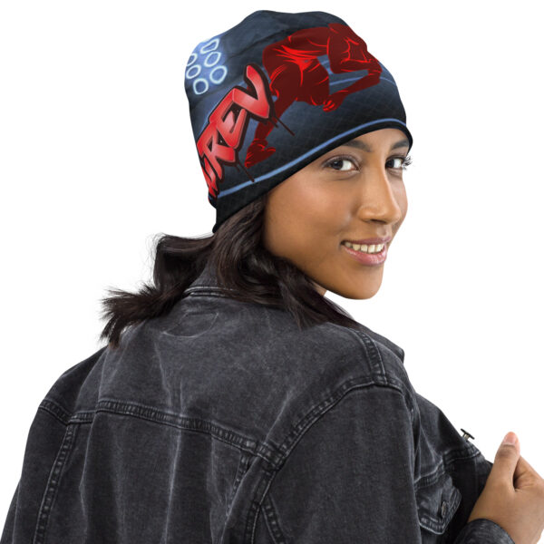 MI Rev Wrestling Print Beanie - Image 8