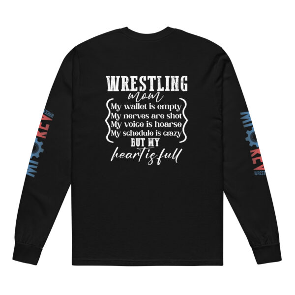 MI Rev Wrestling Mom: Garment-dyed heavyweight long-sleeve shirt - White Text - Image 26