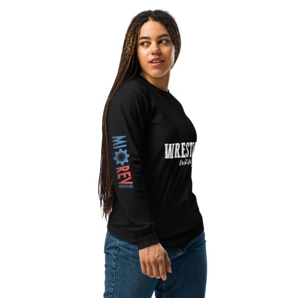 MI Rev Wrestling Mom: Garment-dyed heavyweight long-sleeve shirt - White Text - Image 25