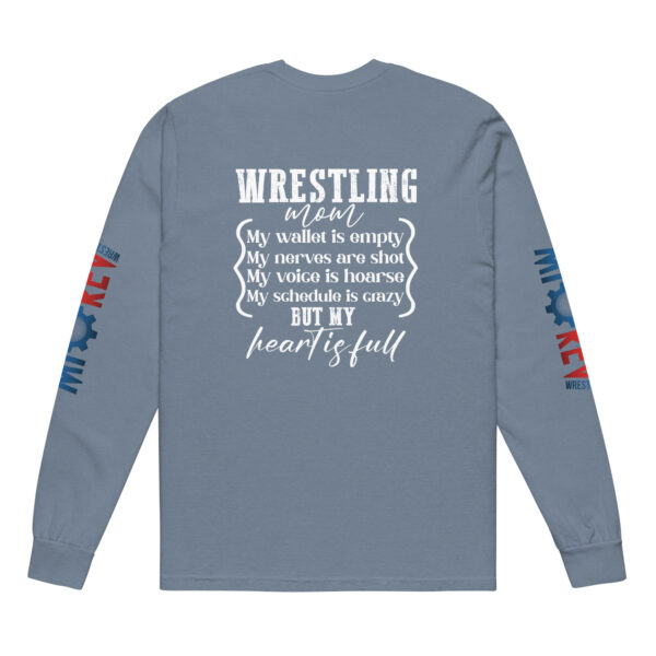 MI Rev Wrestling Mom: Garment-dyed heavyweight long-sleeve shirt - White Text - Image 30