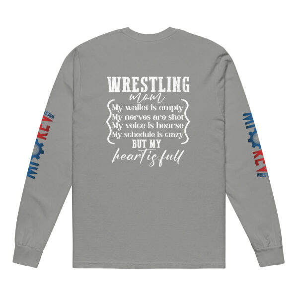 MI Rev Wrestling Mom: Garment-dyed heavyweight long-sleeve shirt - White Text - Image 34