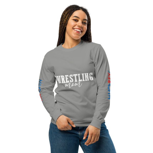 MI Rev Wrestling Mom: Garment-dyed heavyweight long-sleeve shirt - White Text - Image 14