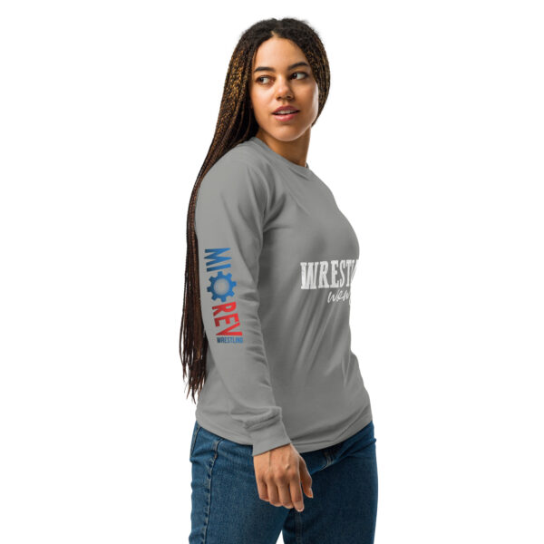 MI Rev Wrestling Mom: Garment-dyed heavyweight long-sleeve shirt - White Text - Image 13