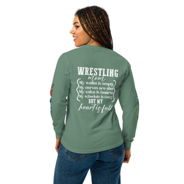 MI Rev Wrestling Mom: Garment-dyed heavyweight long-sleeve shirt - White Text - Image 16