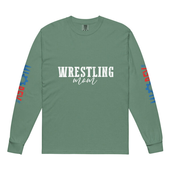 MI Rev Wrestling Mom: Garment-dyed heavyweight long-sleeve shirt - White Text - Image 31