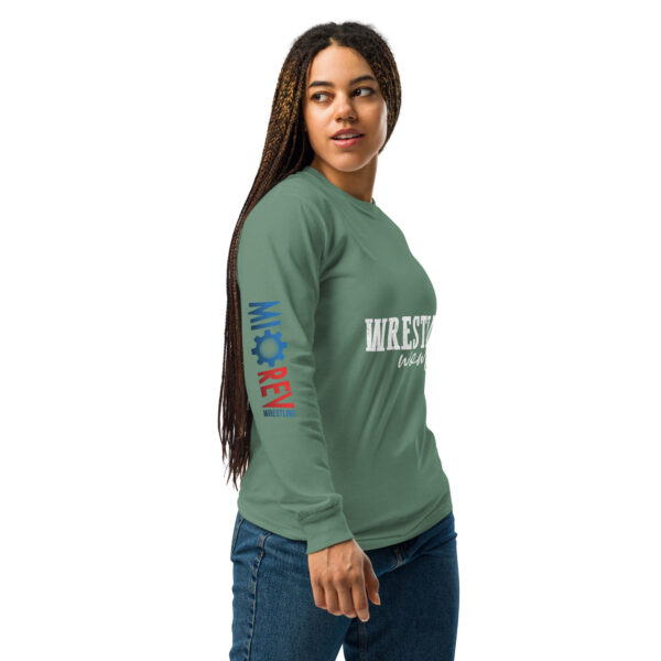 MI Rev Wrestling Mom: Garment-dyed heavyweight long-sleeve shirt - White Text - Image 18