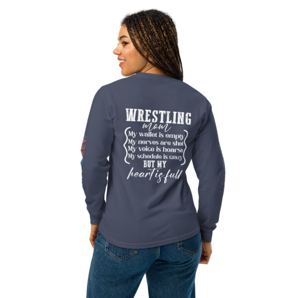 MI Rev Wrestling Mom: Garment-dyed heavyweight long-sleeve shirt - White Text - Image 22