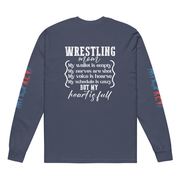 MI Rev Wrestling Mom: Garment-dyed heavyweight long-sleeve shirt - White Text - Image 28