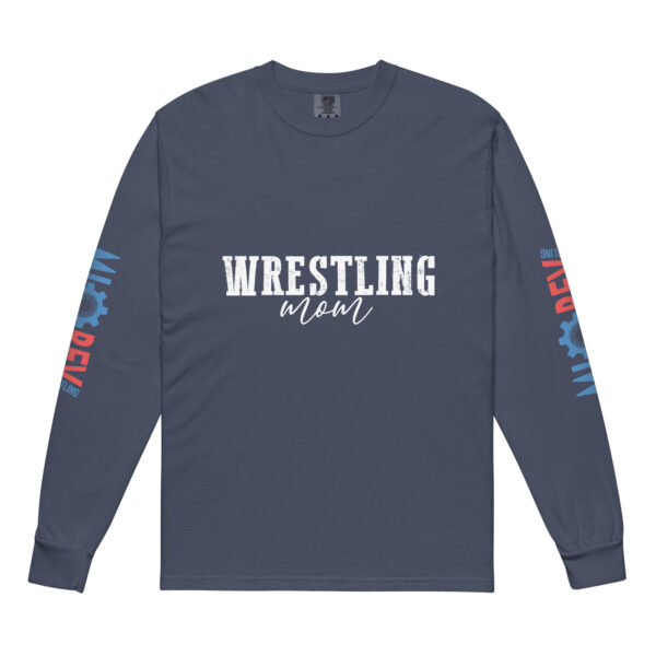 MI Rev Wrestling Mom: Garment-dyed heavyweight long-sleeve shirt - White Text - Image 27