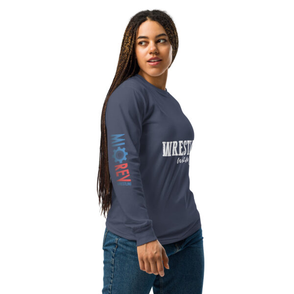 MI Rev Wrestling Mom: Garment-dyed heavyweight long-sleeve shirt - White Text - Image 24