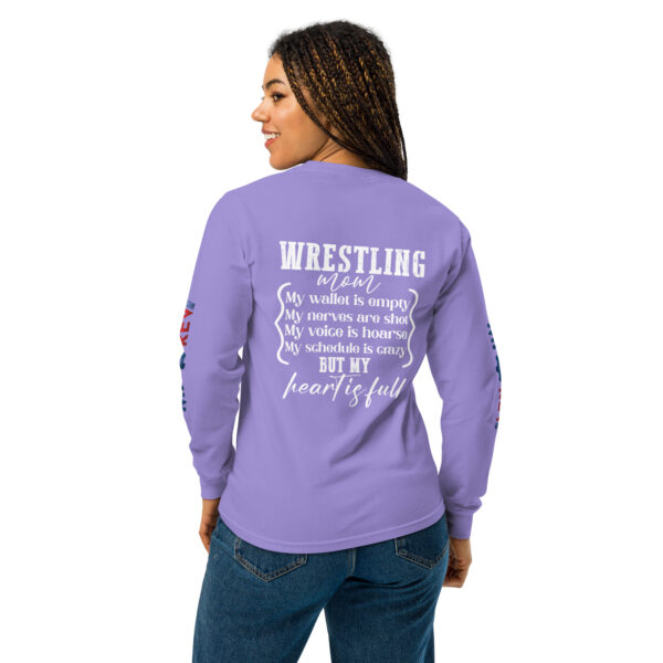 MI Rev Wrestling Mom: Garment-dyed heavyweight long-sleeve shirt - White Text - Image 10