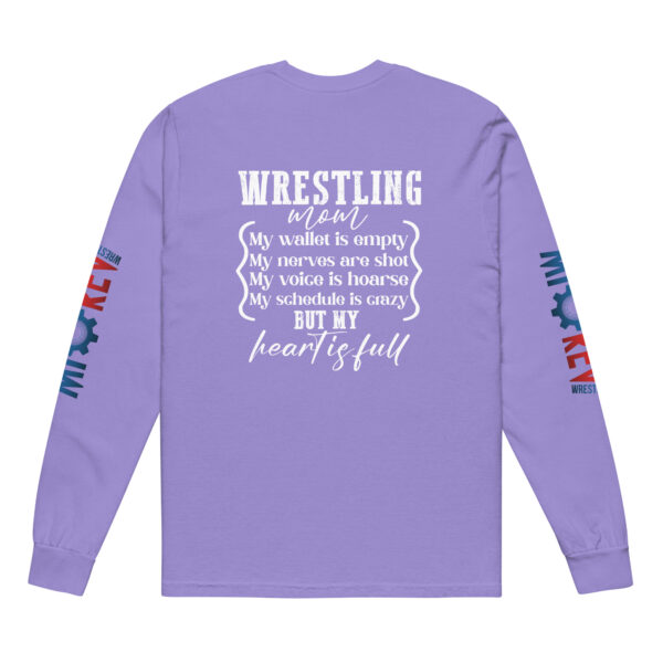 MI Rev Wrestling Mom: Garment-dyed heavyweight long-sleeve shirt - White Text - Image 36