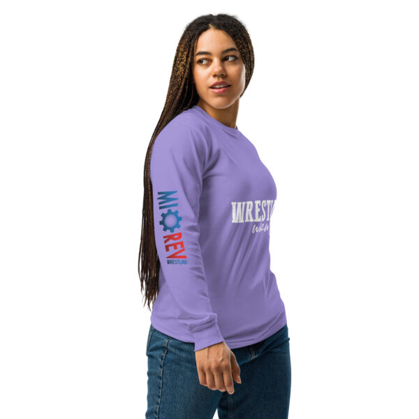 MI Rev Wrestling Mom: Garment-dyed heavyweight long-sleeve shirt - White Text - Image 12